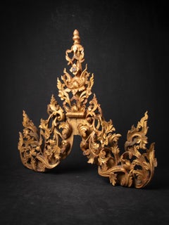 19th century Antique wooden Temple panel from Burma