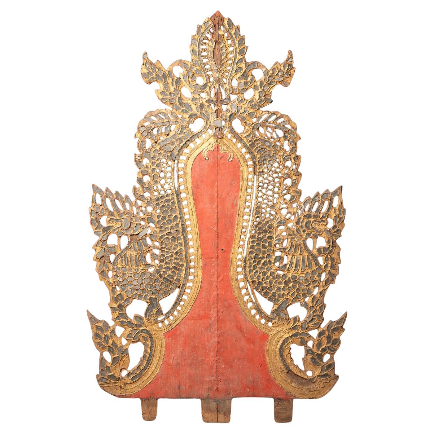 19th century Antique wooden temple panel from India