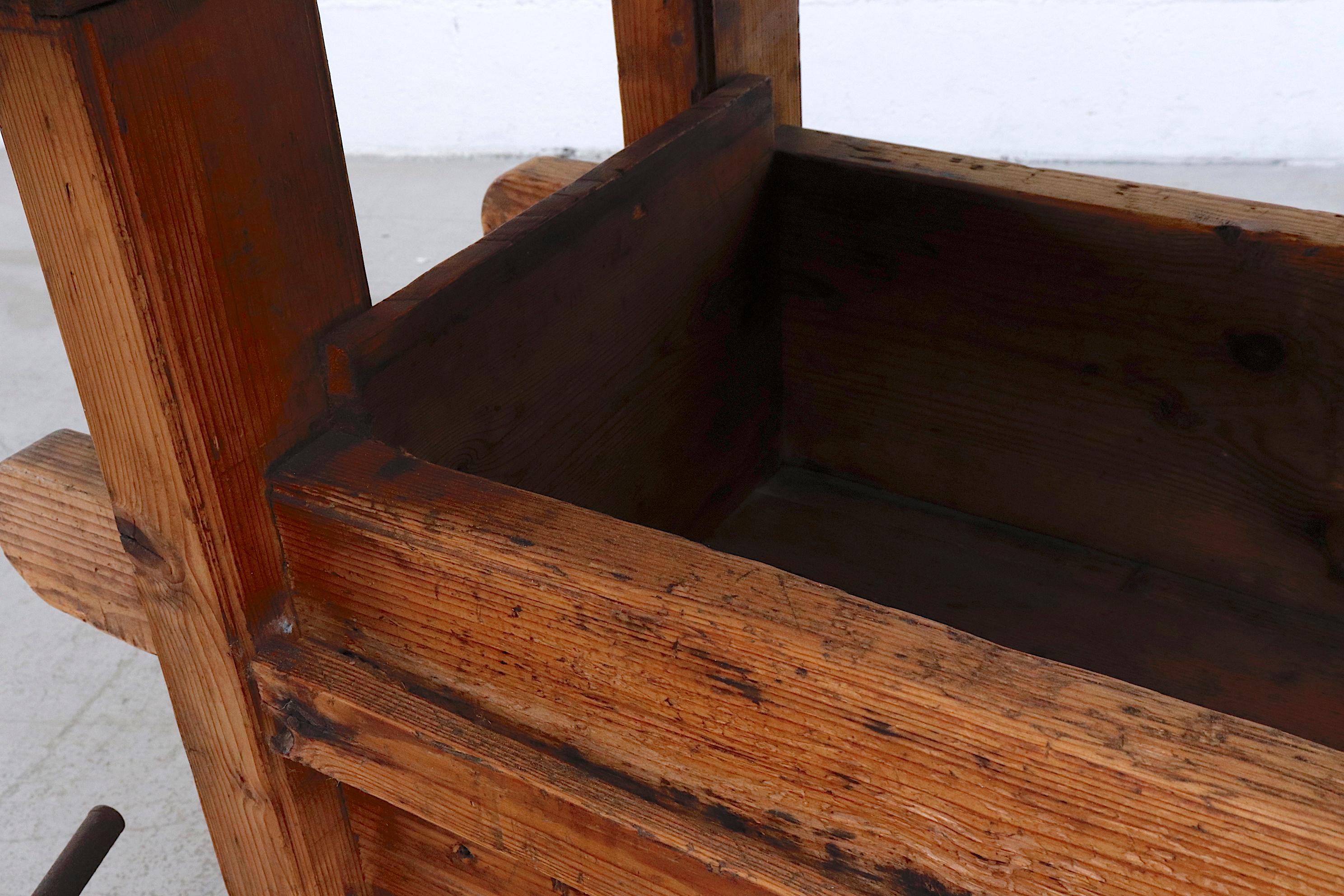 19th Century Antique Woodworker Bench 6