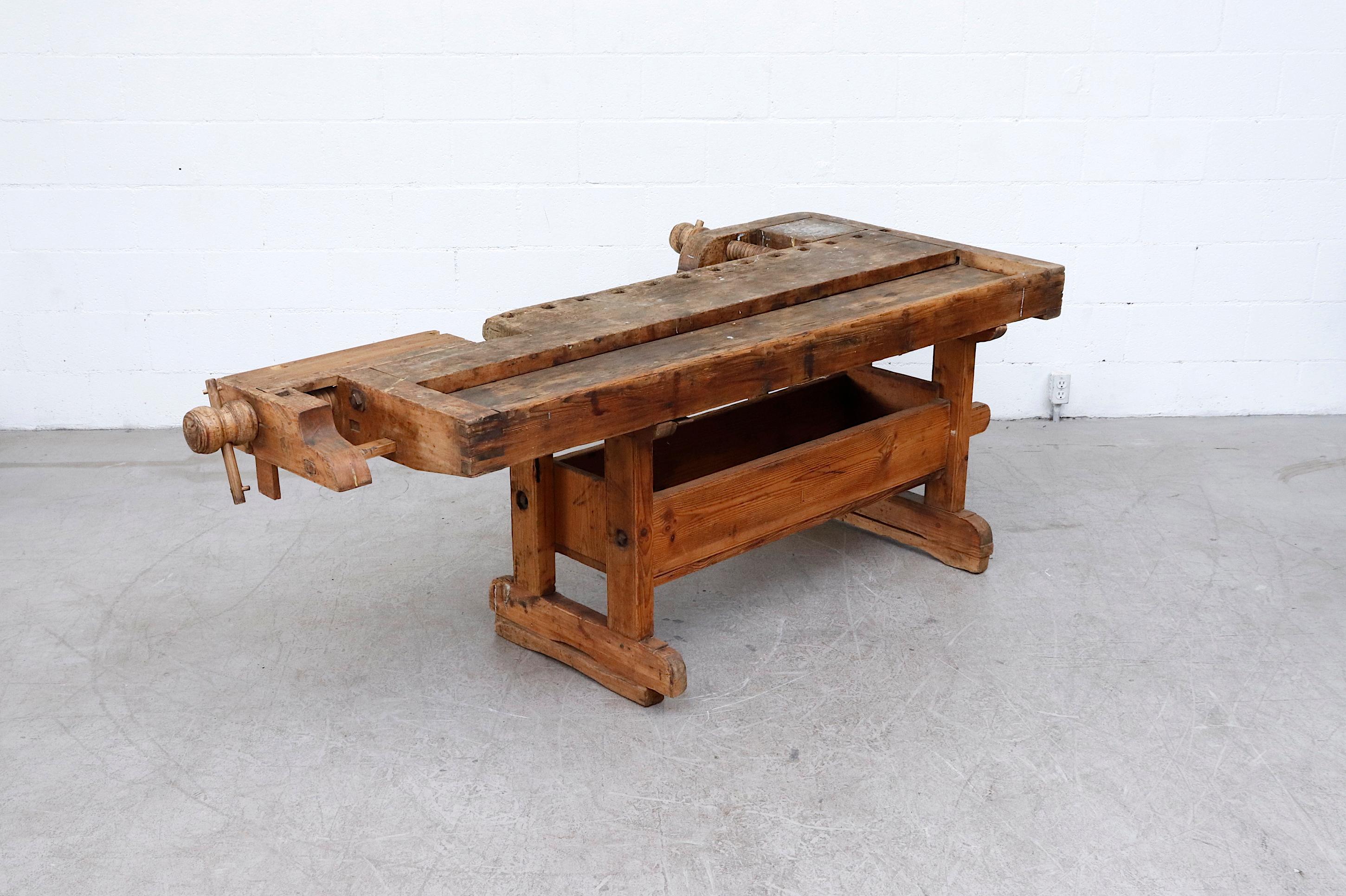 French 19th Century Antique Woodworker Bench