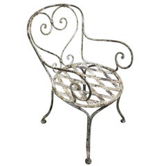 19th Century Antique Wrought Iron Garden Chairs