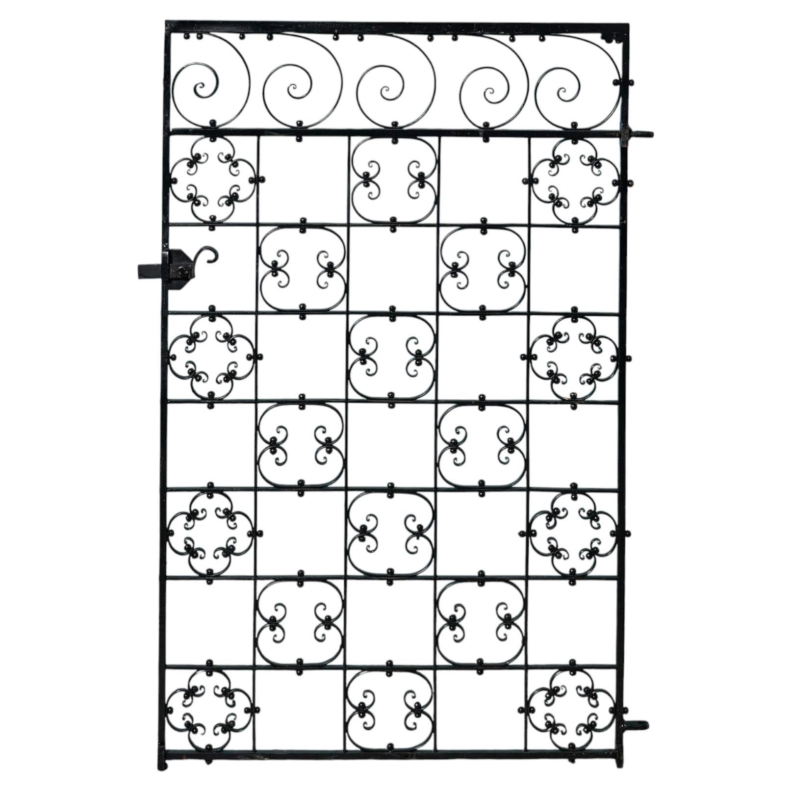 19th Century Antique Wrought Iron Side Gate For Sale