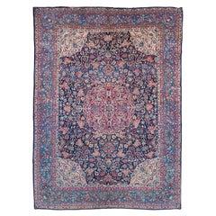 19th Century Antique Yazd Rug - Antique Wool Area Rug