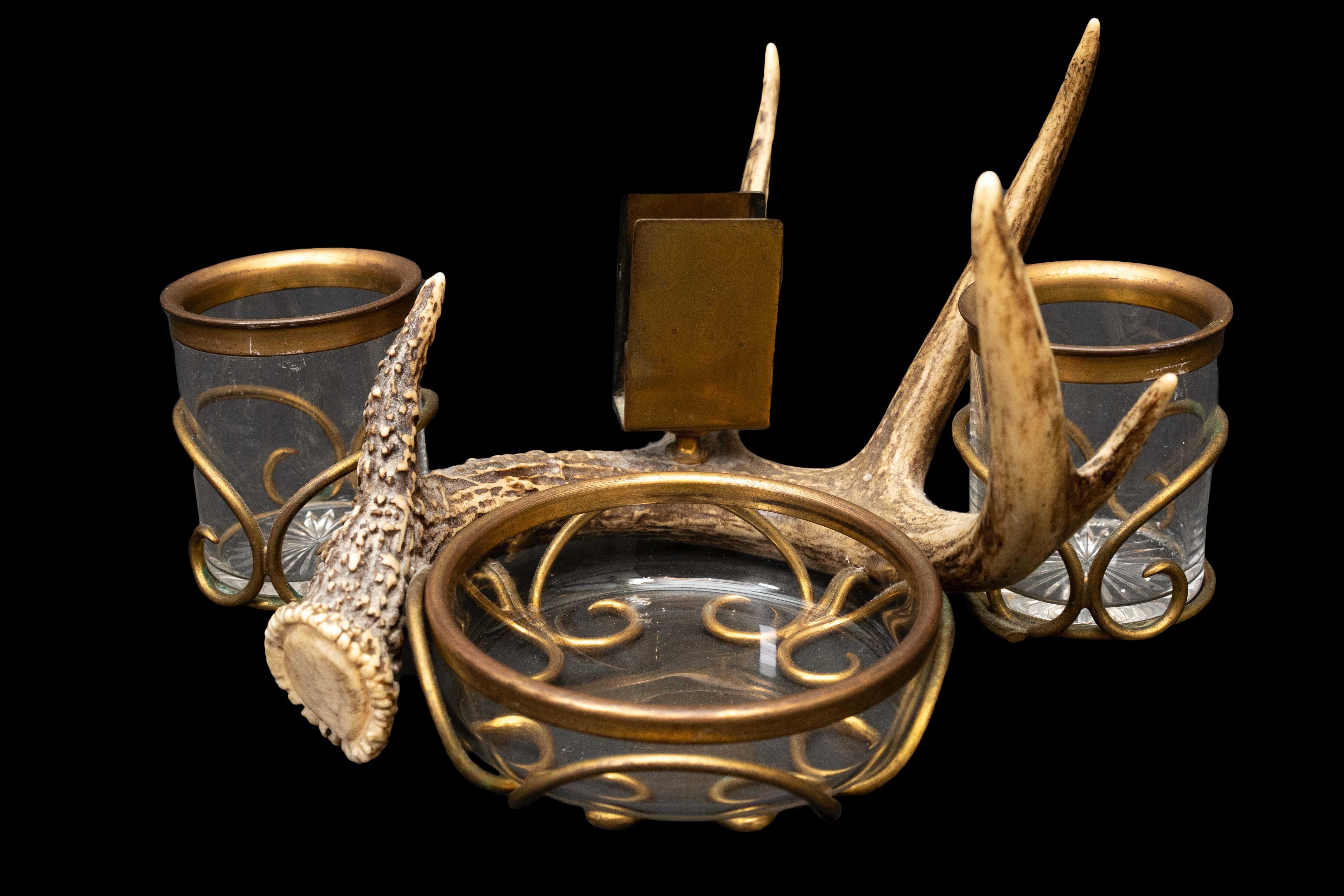 19th Century Antler Desk Accessory In Excellent Condition In New York, NY