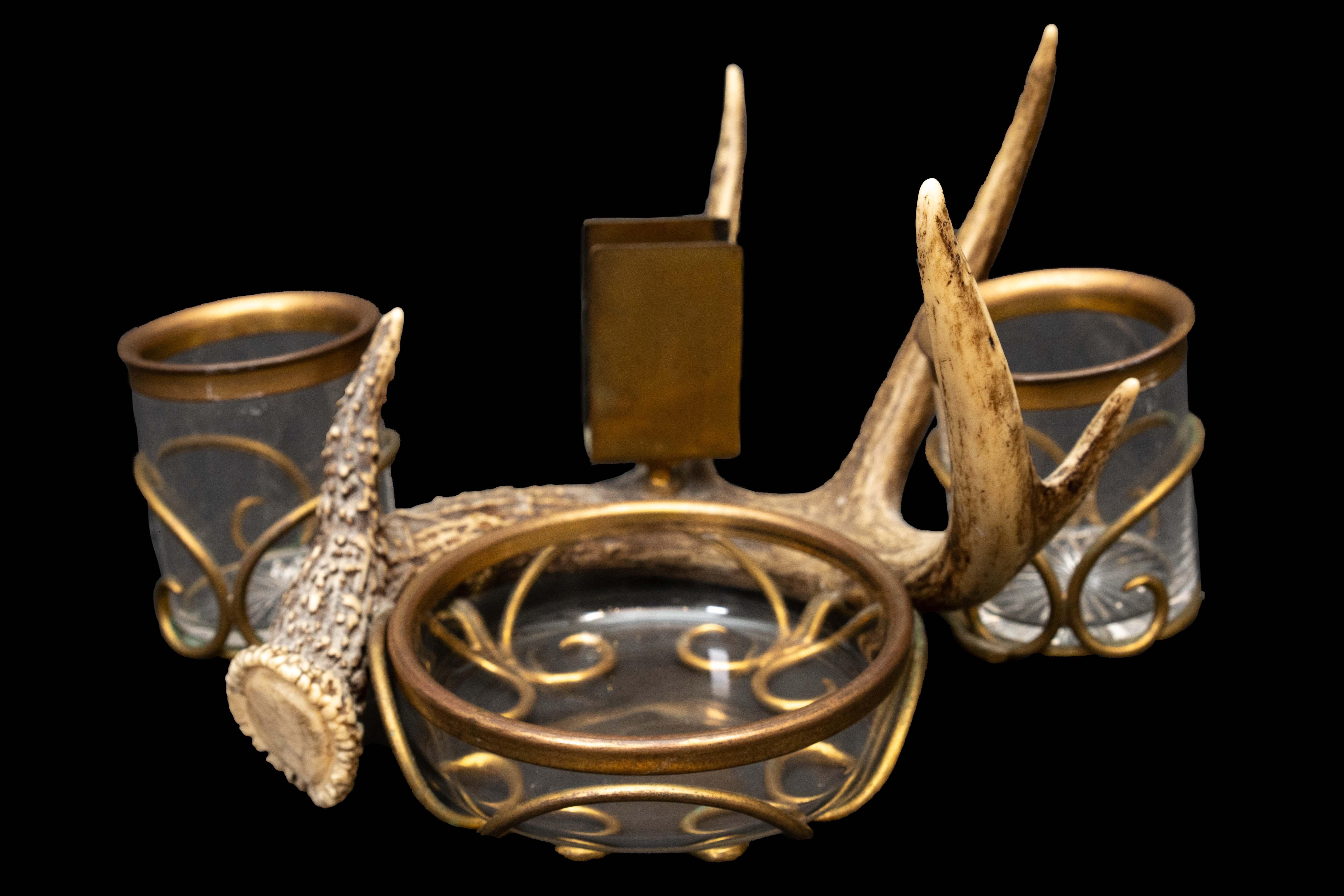 Brass 19th Century Antler Desk Accessory