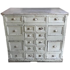 19th Century Apothecary Cabinet with Carrera Marble Top from Spain