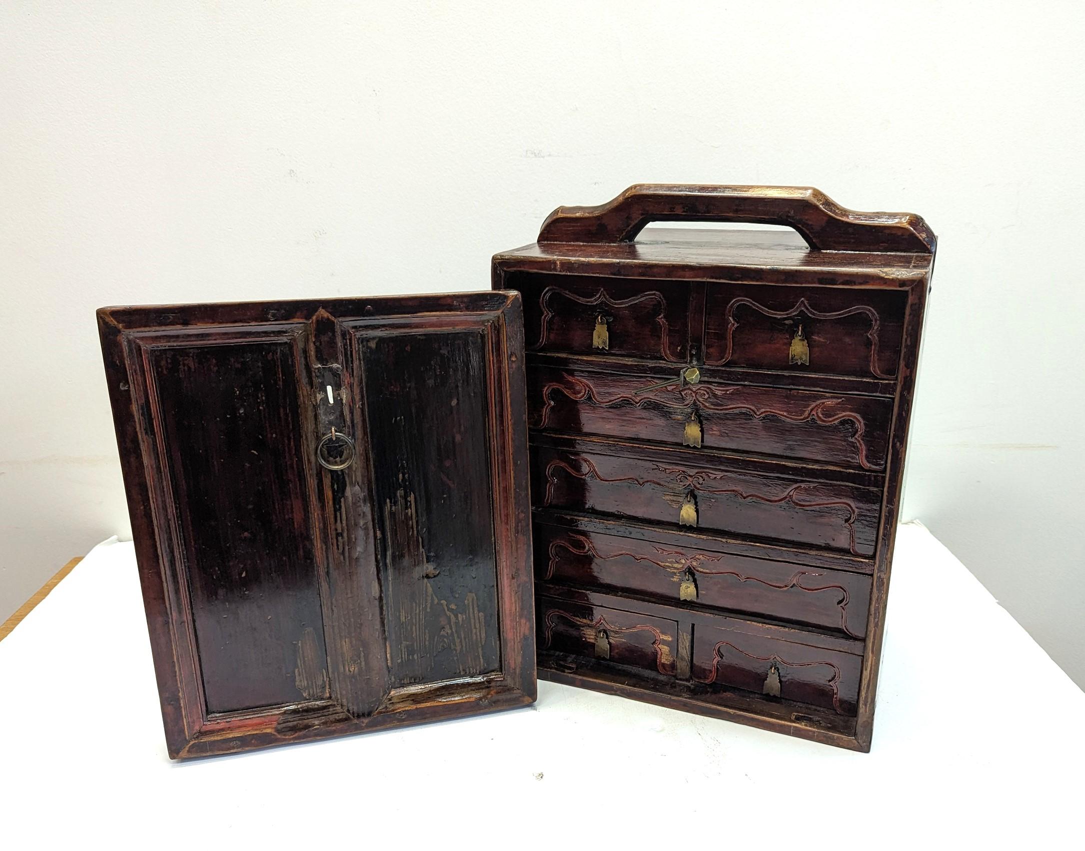 19th Century Apothecary Case Box For Sale 9