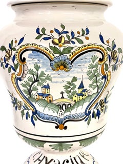19th Century Rare Ceramic Apothecary Jar with its Lid