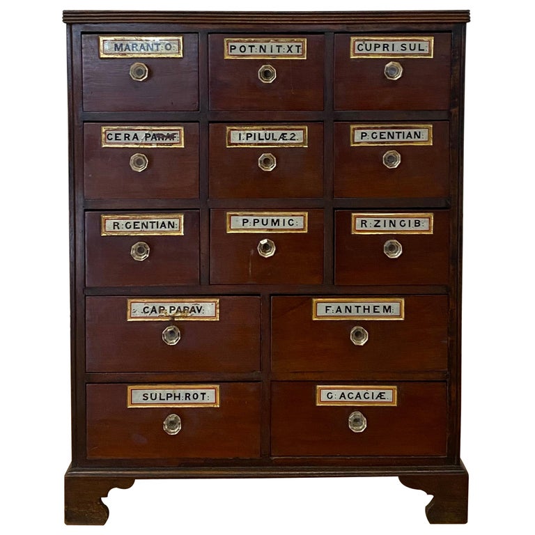 19th Century Apothecary Medicine, Vintage Apothecary Medicine Cabinet