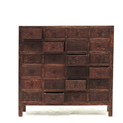 19th Century Apothecary Medicine Chest with 24 Drawers
