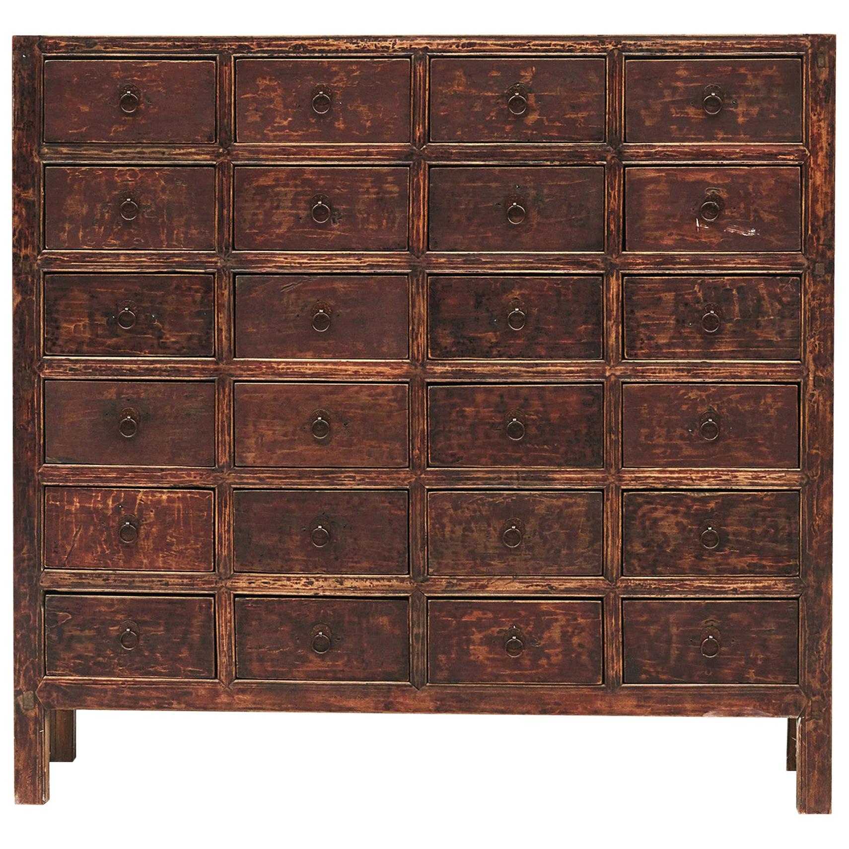 19th Century Apothecary Medicine Chest with 24 Drawers