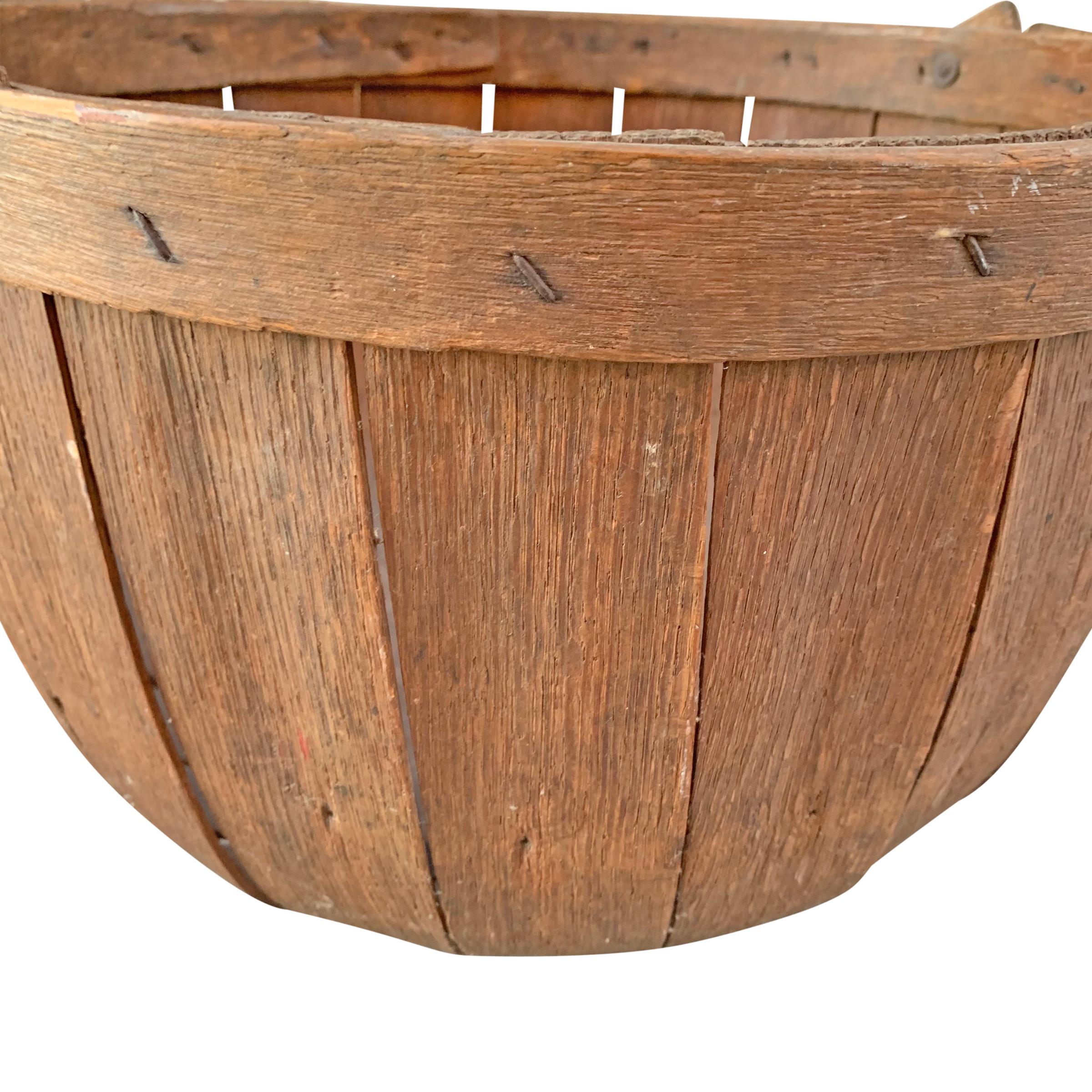 American 19th Century Apple Bushel Basket
