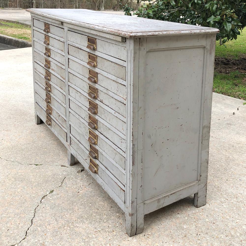 19th Century Architectural Plan, Collector's Cabinet In Good Condition For Sale In Dallas, TX