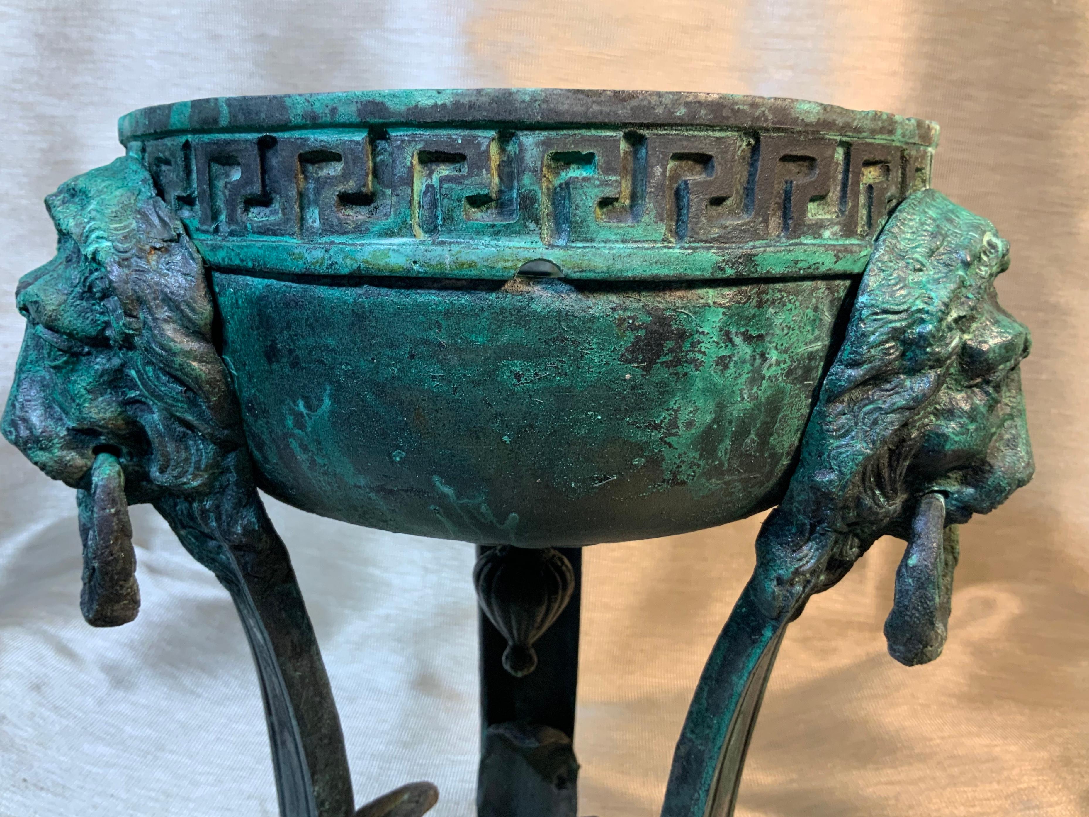 19th Century Architectural Bronze Lion Head Urn Element 5