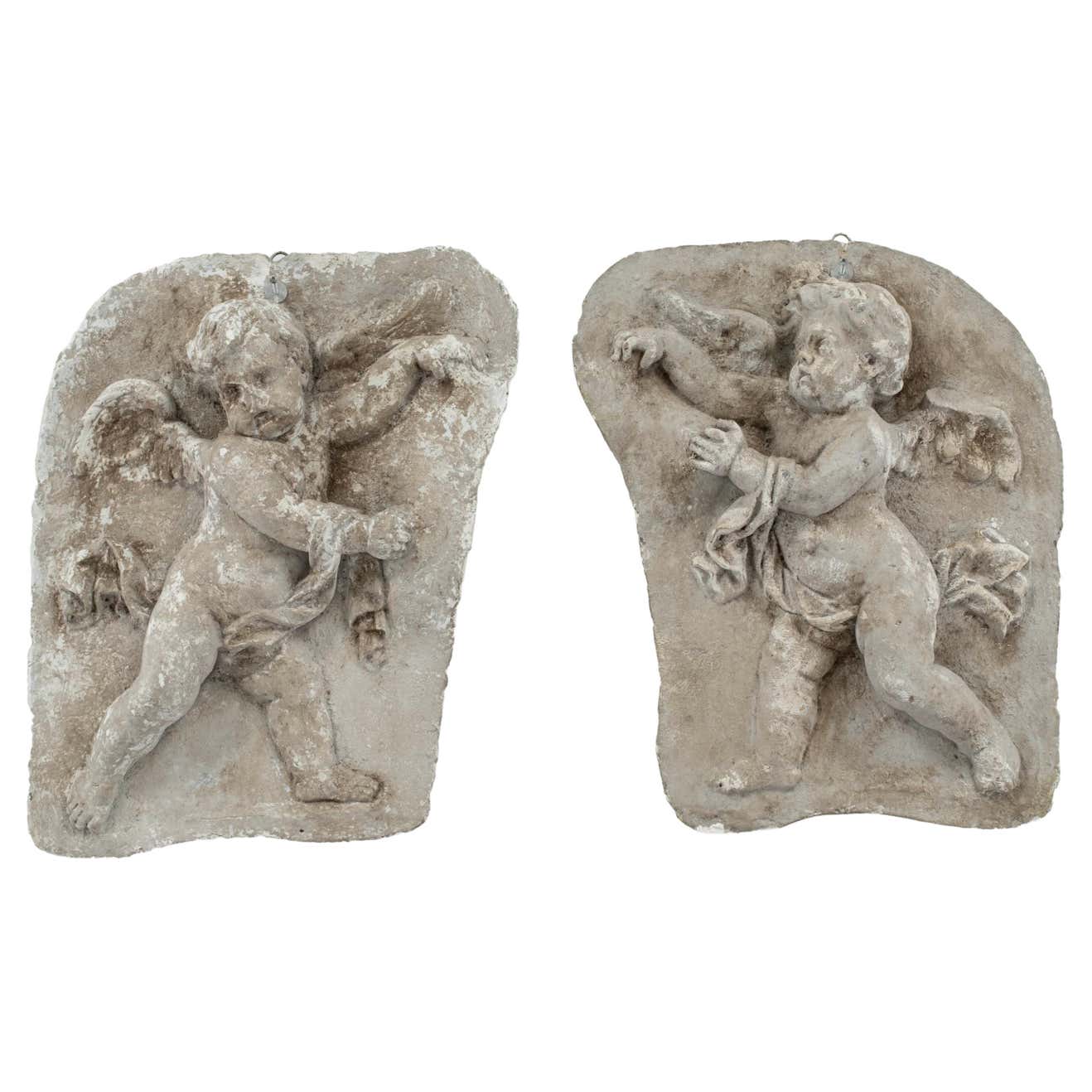 Putti Py 19th Century Architectural Detail of Putti For Sale at 1stDibs