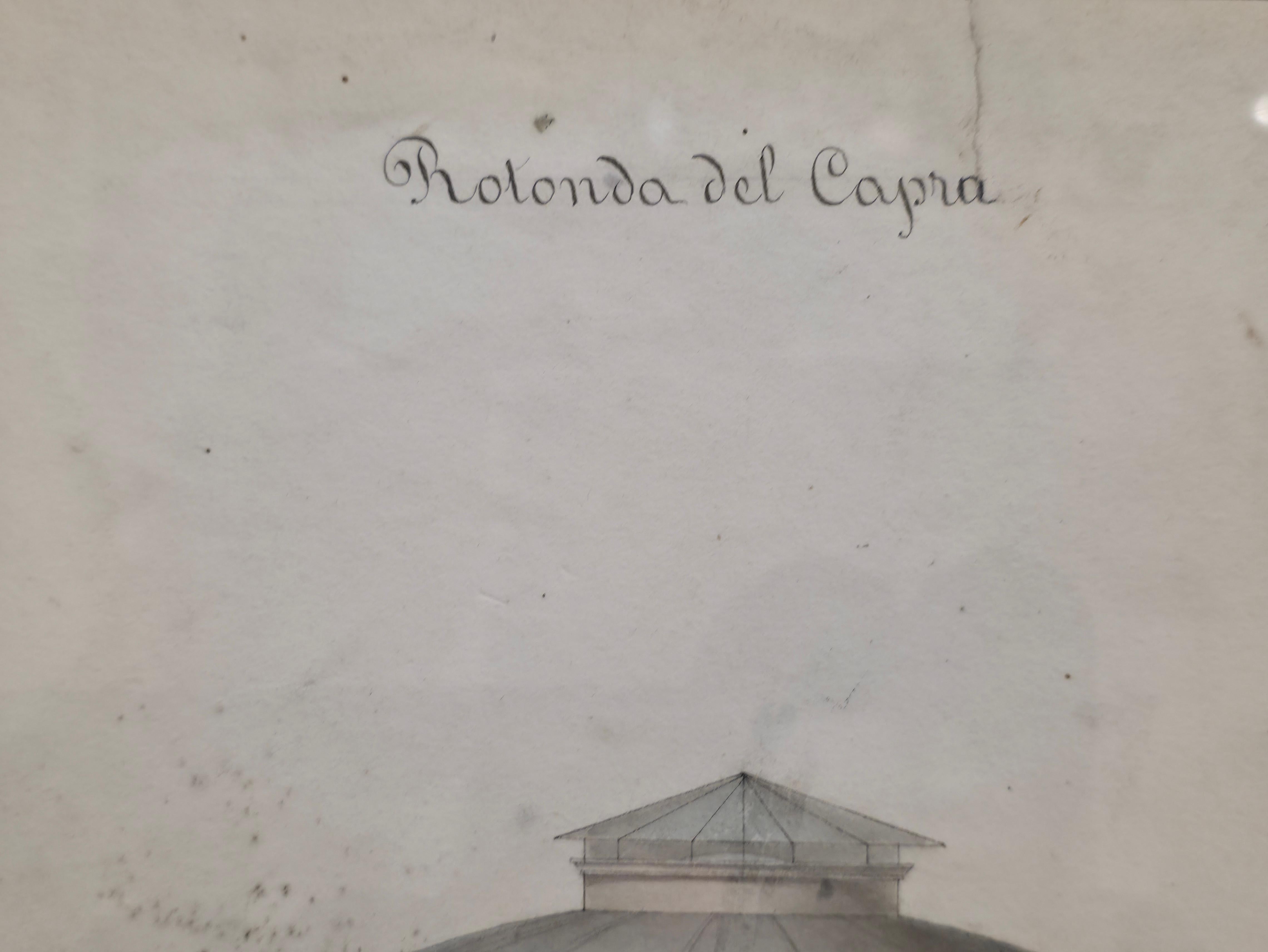 Dipinto a mano Inchiostro e acquerello architettonico del XIX secolo in vendita