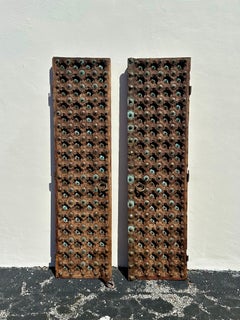 19th Century Anglo Iron Brass Wood Handcrafted Temple Entry Doors