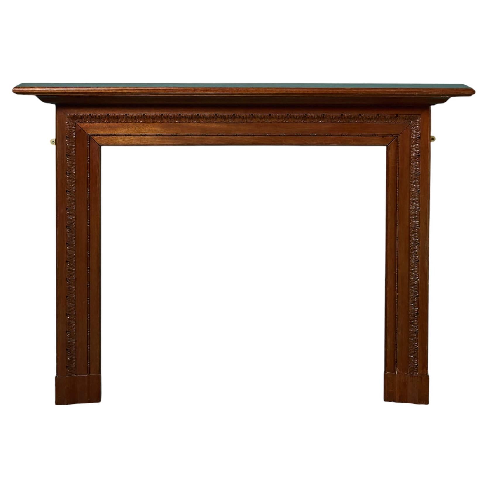 19th Century Architectural Mahogany Fire Surround For Sale