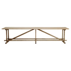 19th century architectural pine console table ...