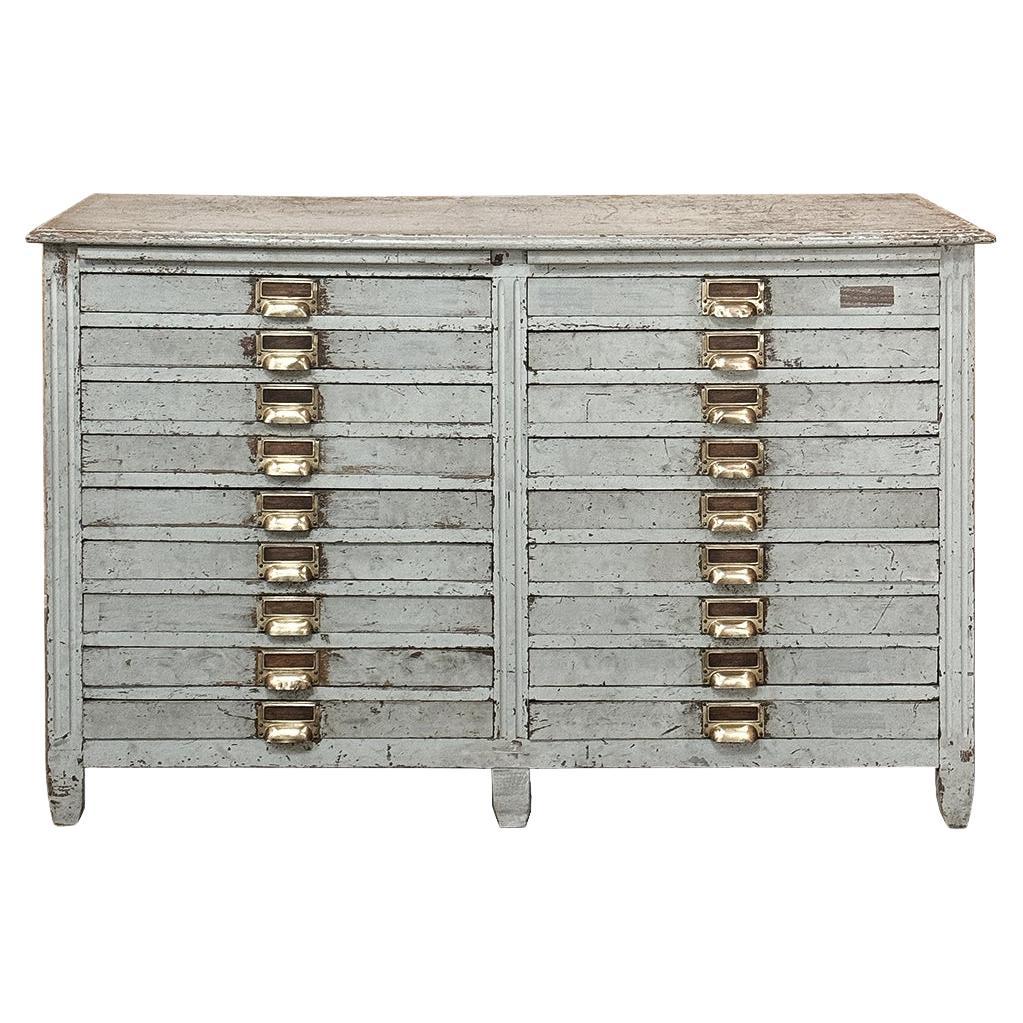 19th Century Architectural Plan, Collector's Cabinet