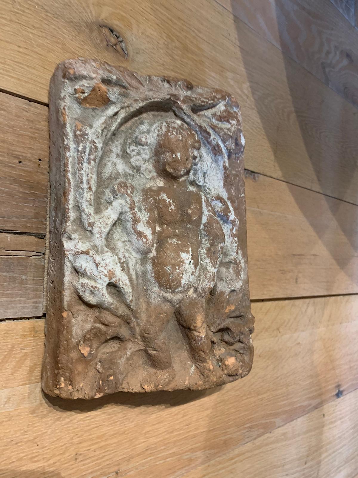 19th Century Architectural Stone Fragment with Putti from Building in Montgomery In Good Condition For Sale In Atlanta, GA