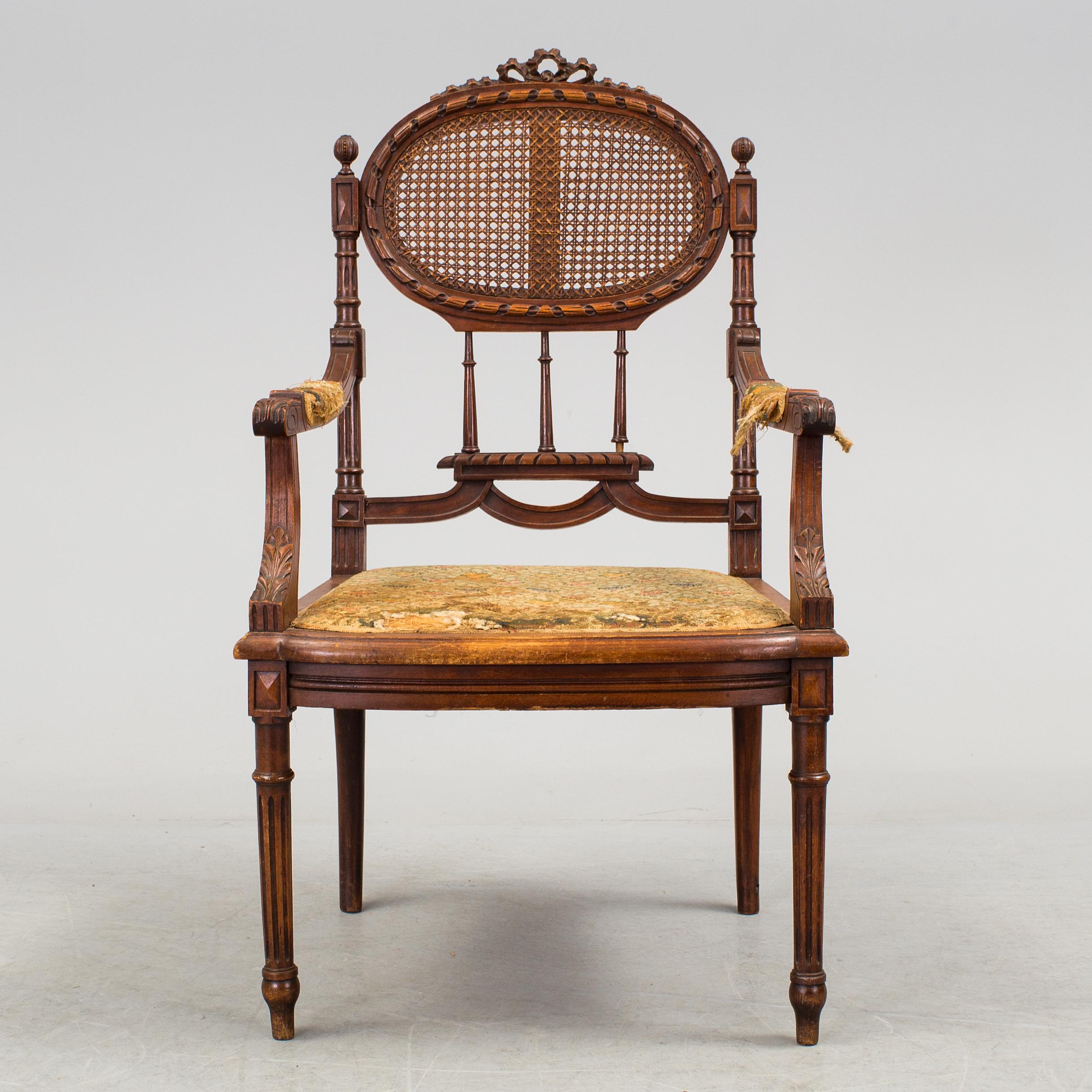 French 19th Century Armchair Desk Chair For Sale
