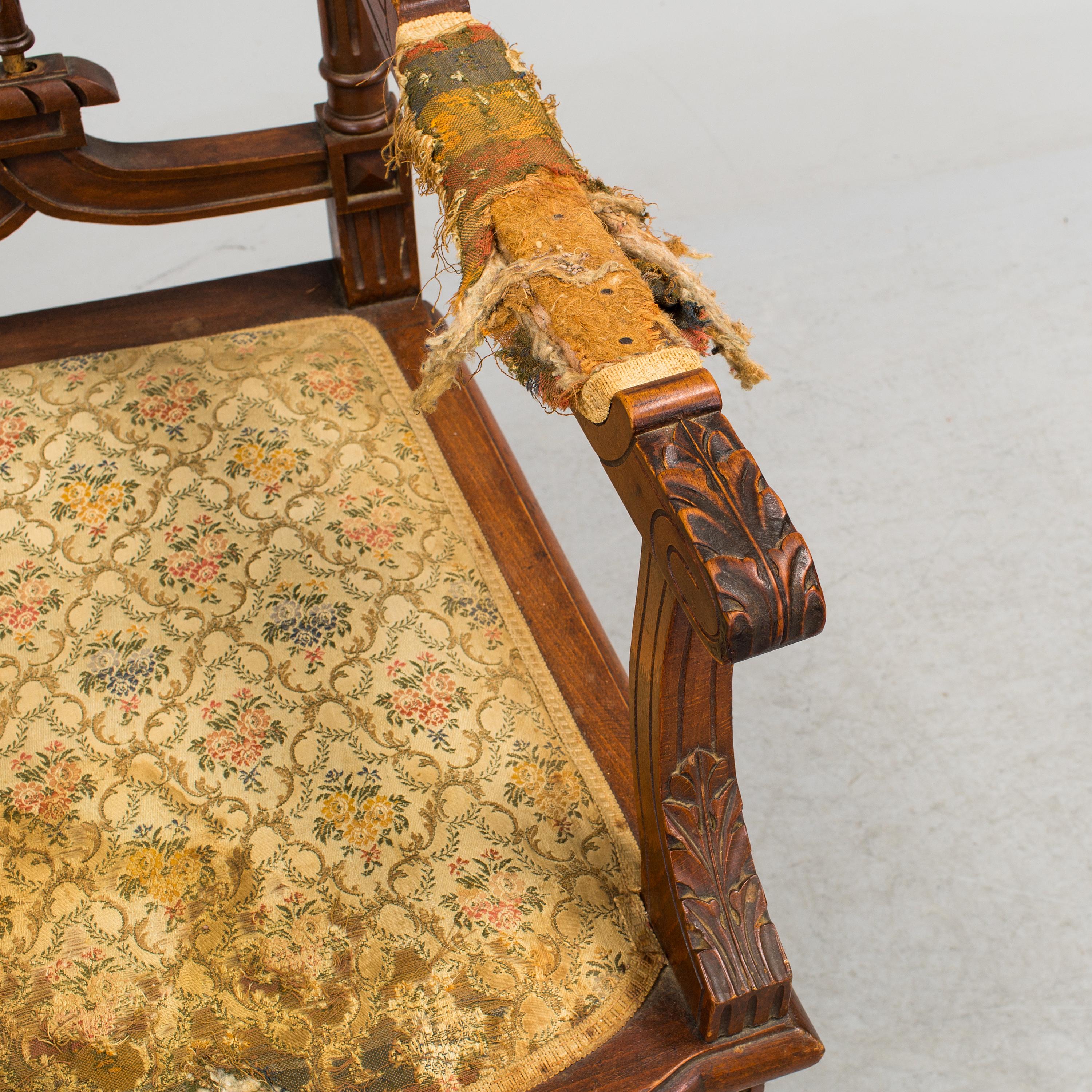19th Century Armchair Desk Chair For Sale 2