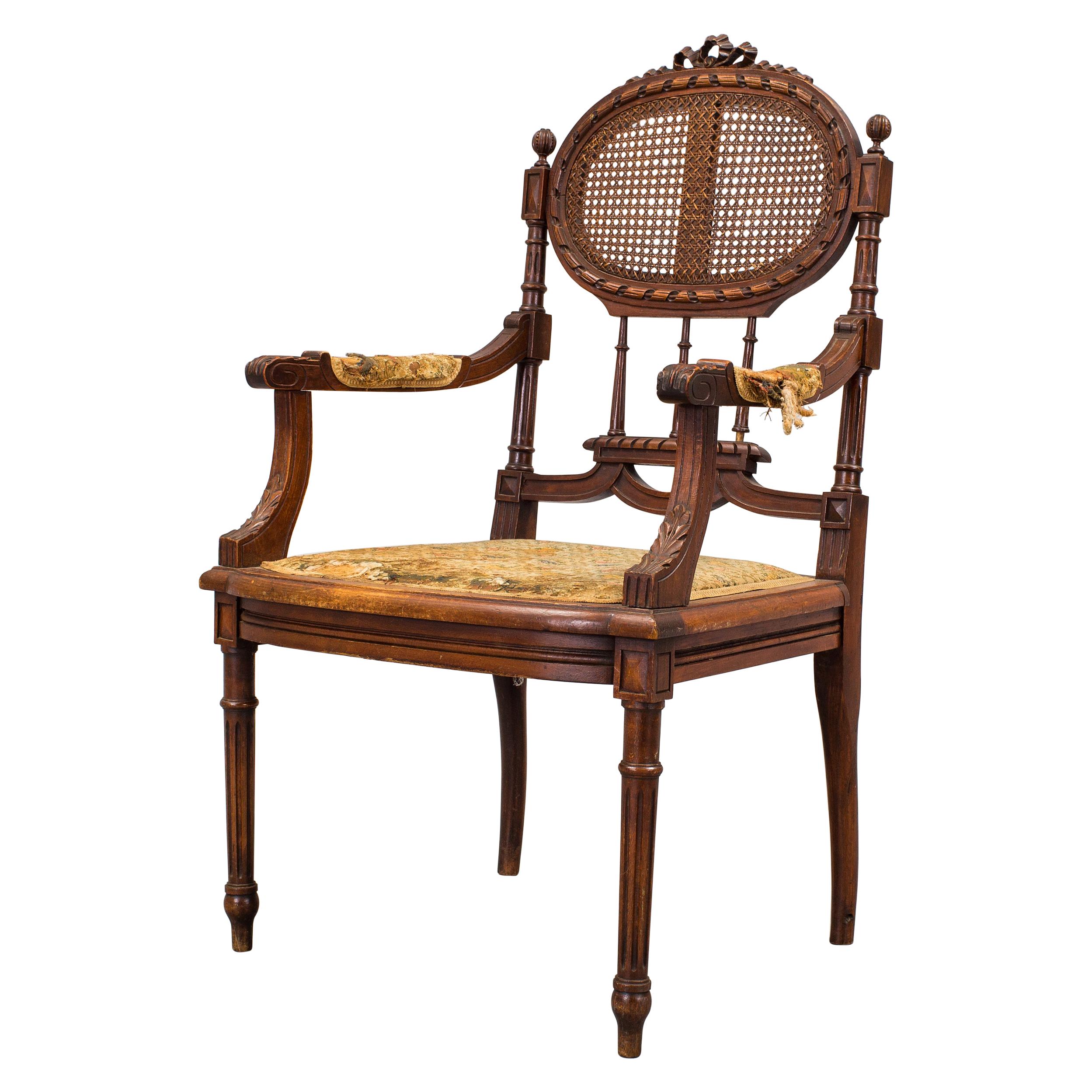 19th Century Armchair Desk Chair For Sale