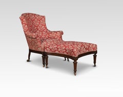 19th Century Armchair with Conforming Stool