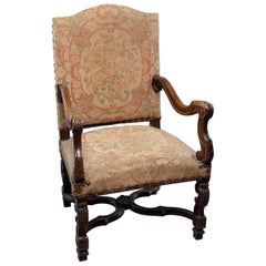 19th Century Armchair with Original Tapestry Upholstery