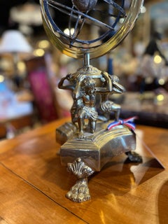 19th Century Armillary Globe on Brass Base