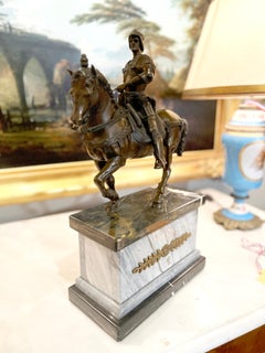 19th Century Armored Equestrian Rider After Andrea Del Verrocchio
