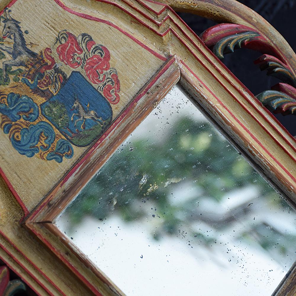 19th Century Armorial Crest Wall Mirror 2