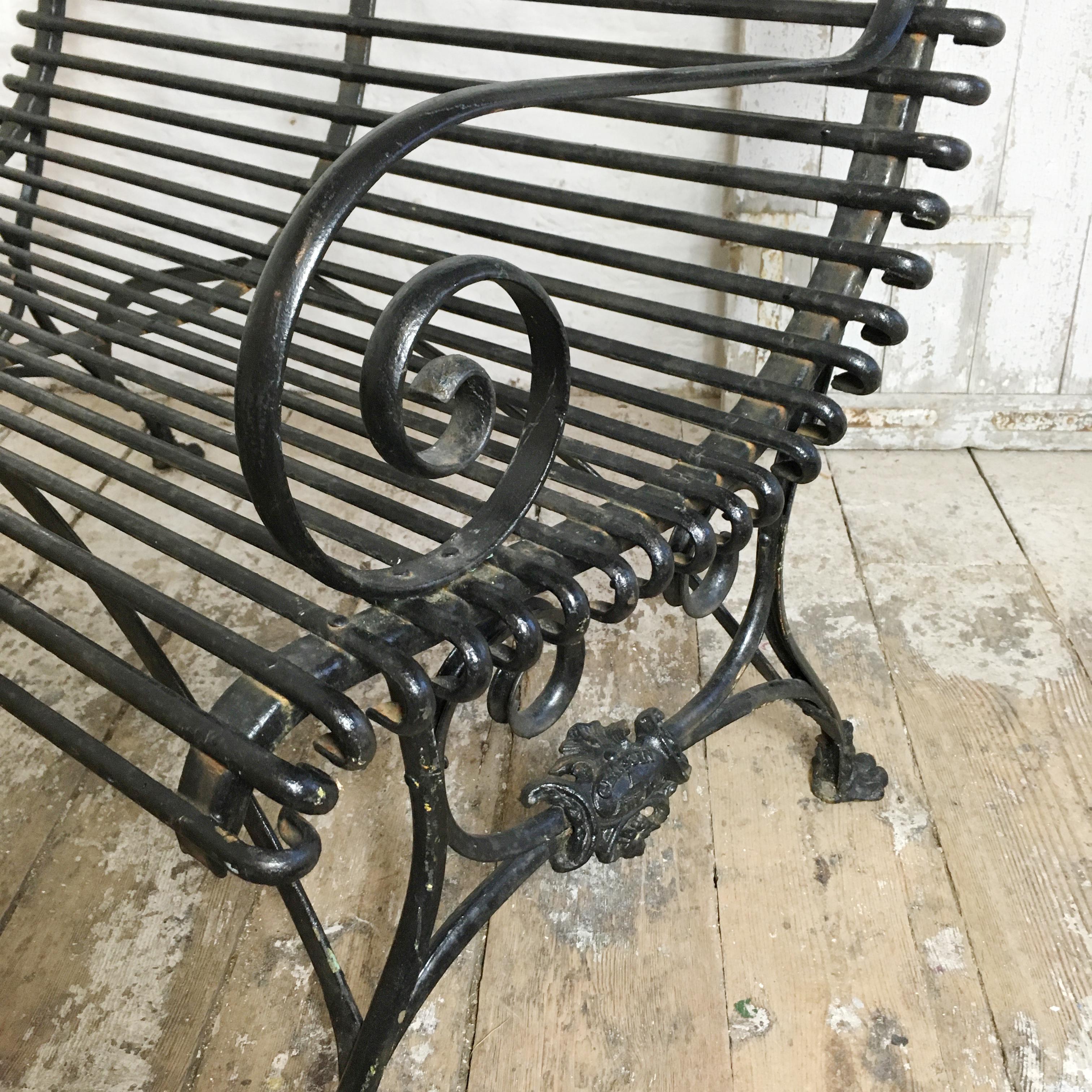 French 19th Century Arras 'Grassin Baledans' Lion Paw Bench
