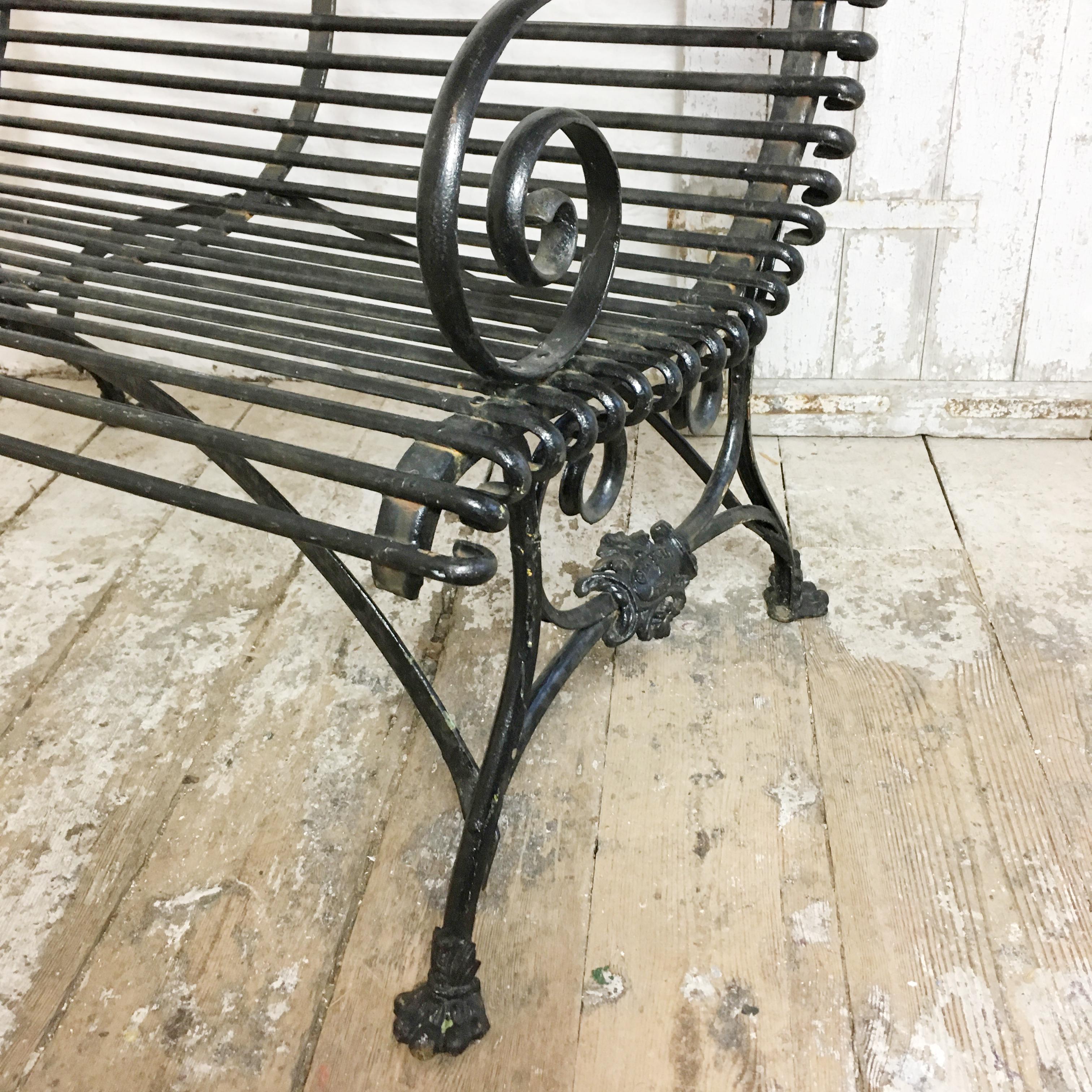 19th Century Arras 'Grassin Baledans' Lion Paw Bench 1