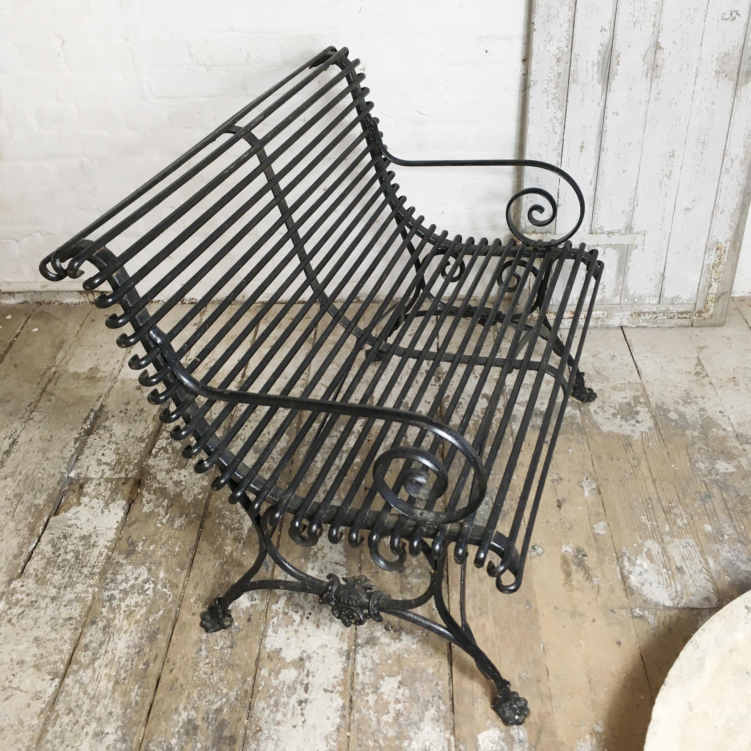 19th Century Arras 'Grassin Baledans' Lion Paw Bench 3
