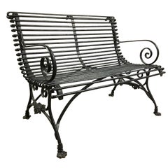 19th Century Arras 'Grassin Baledans' Lion Paw Bench