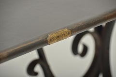 19th Century Arras Metal Table, Arras, France, 1880