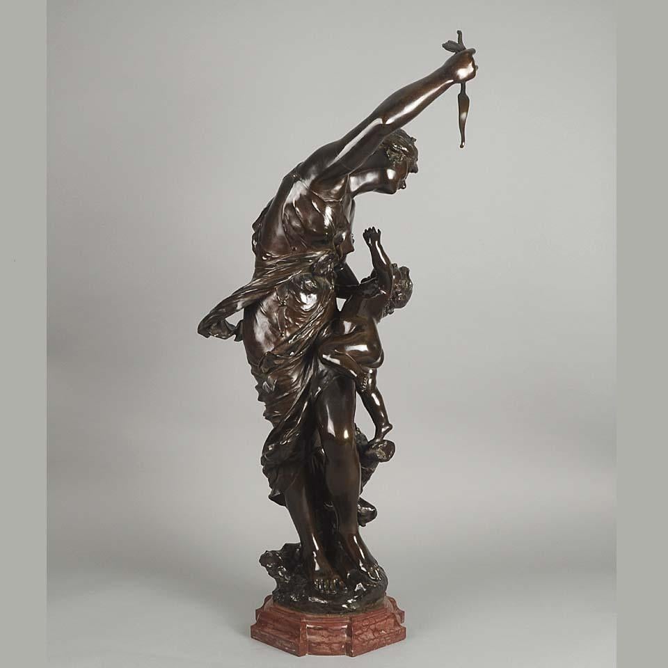 French 19th Century Art Nouveau Bronze Entitled 