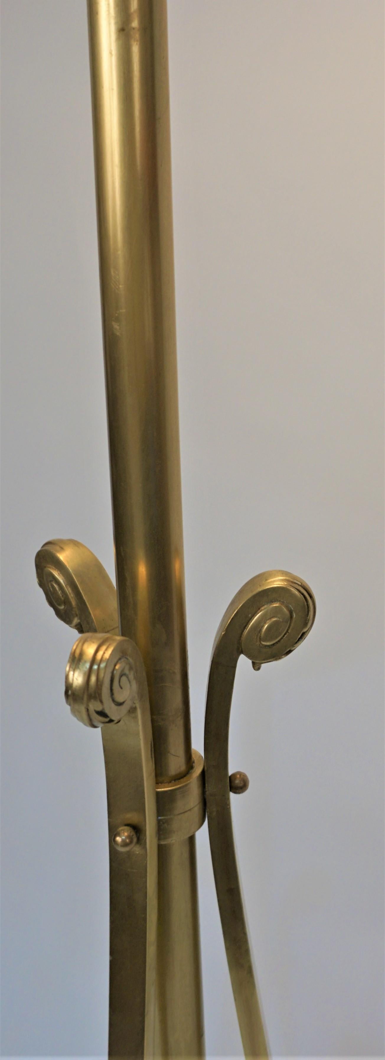 19th Century Art Nouveau Bronze Floor Lamp In Good Condition In Fairfax, VA