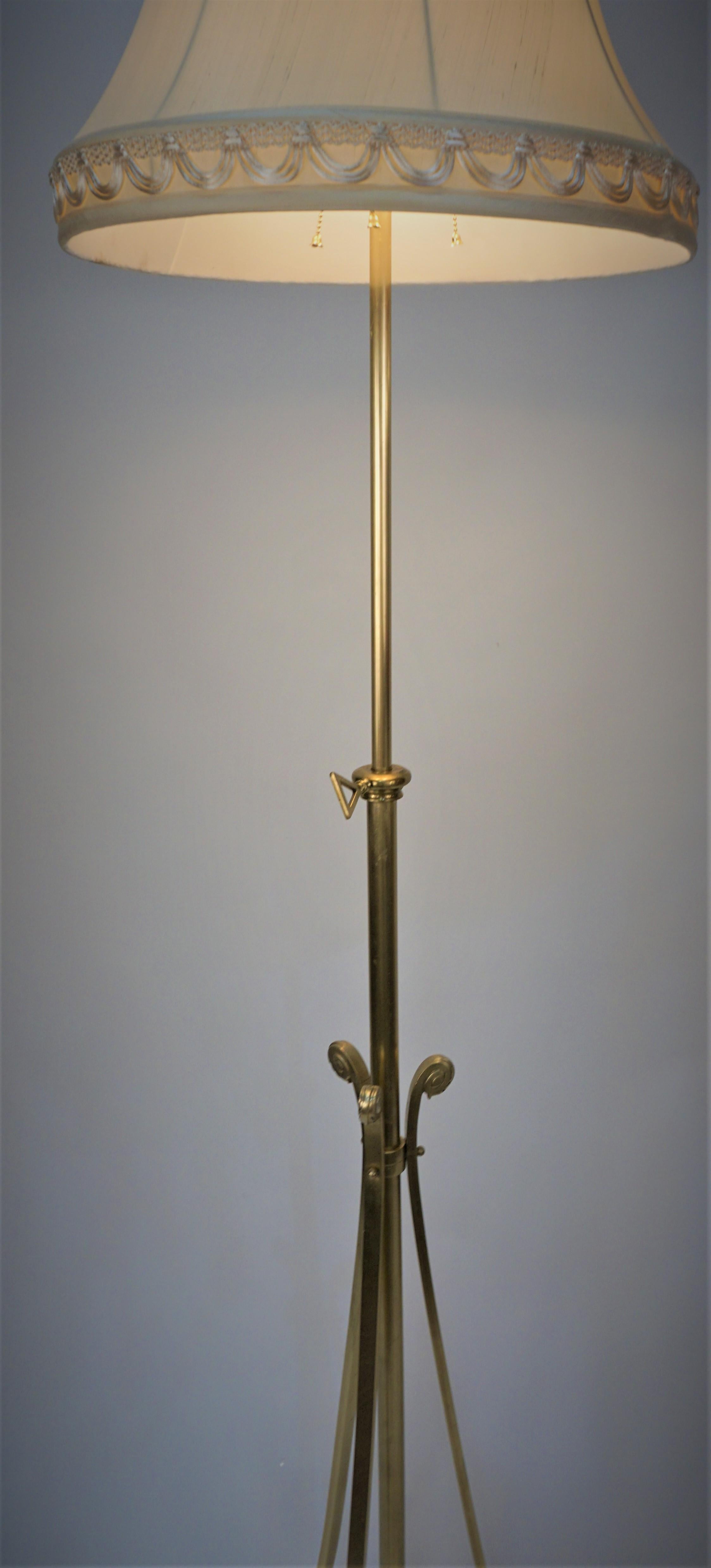 19th Century Art Nouveau Bronze Floor Lamp 4