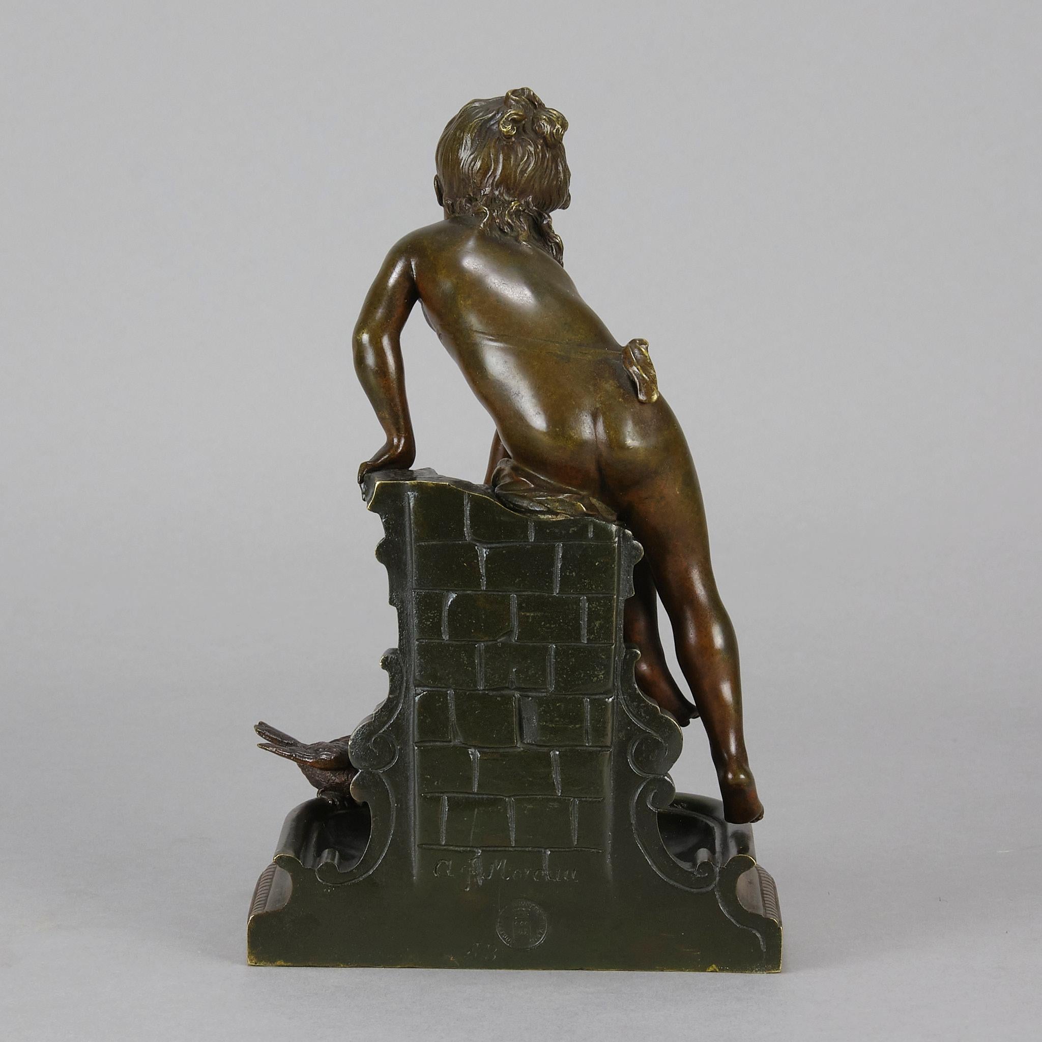 Bronzo Scultura in bronzo Art Nouveau del XIX secolo 