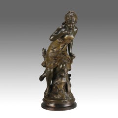 19th Century Art Nouveau Bronze Sculpture "The Spring" by Mathurin Moreau
