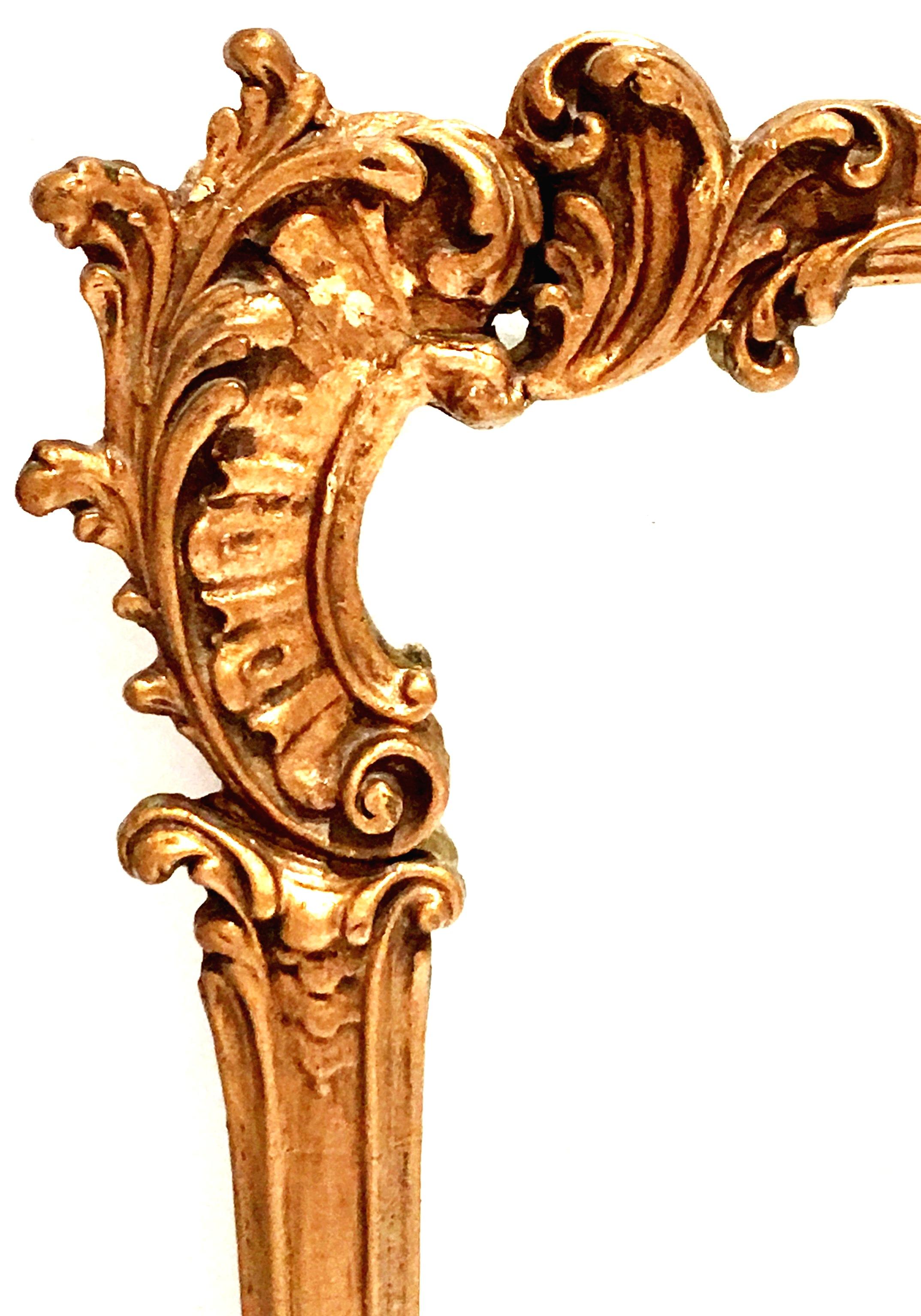 19th Century French Art Nouveau Carved Gilt Wood Wall Mirror 5