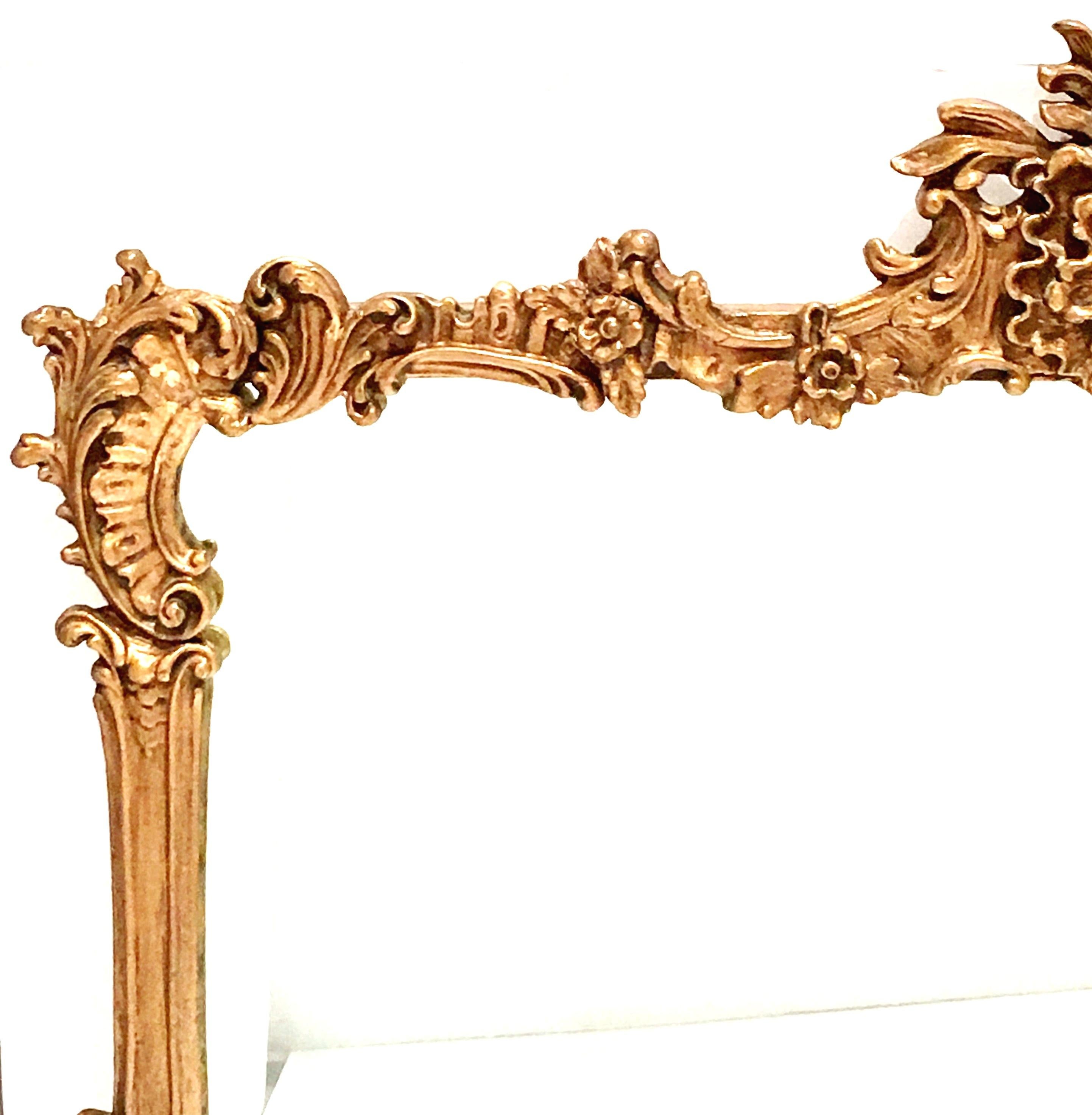19th Century French Art Nouveau Carved Gilt Wood Wall Mirror 2