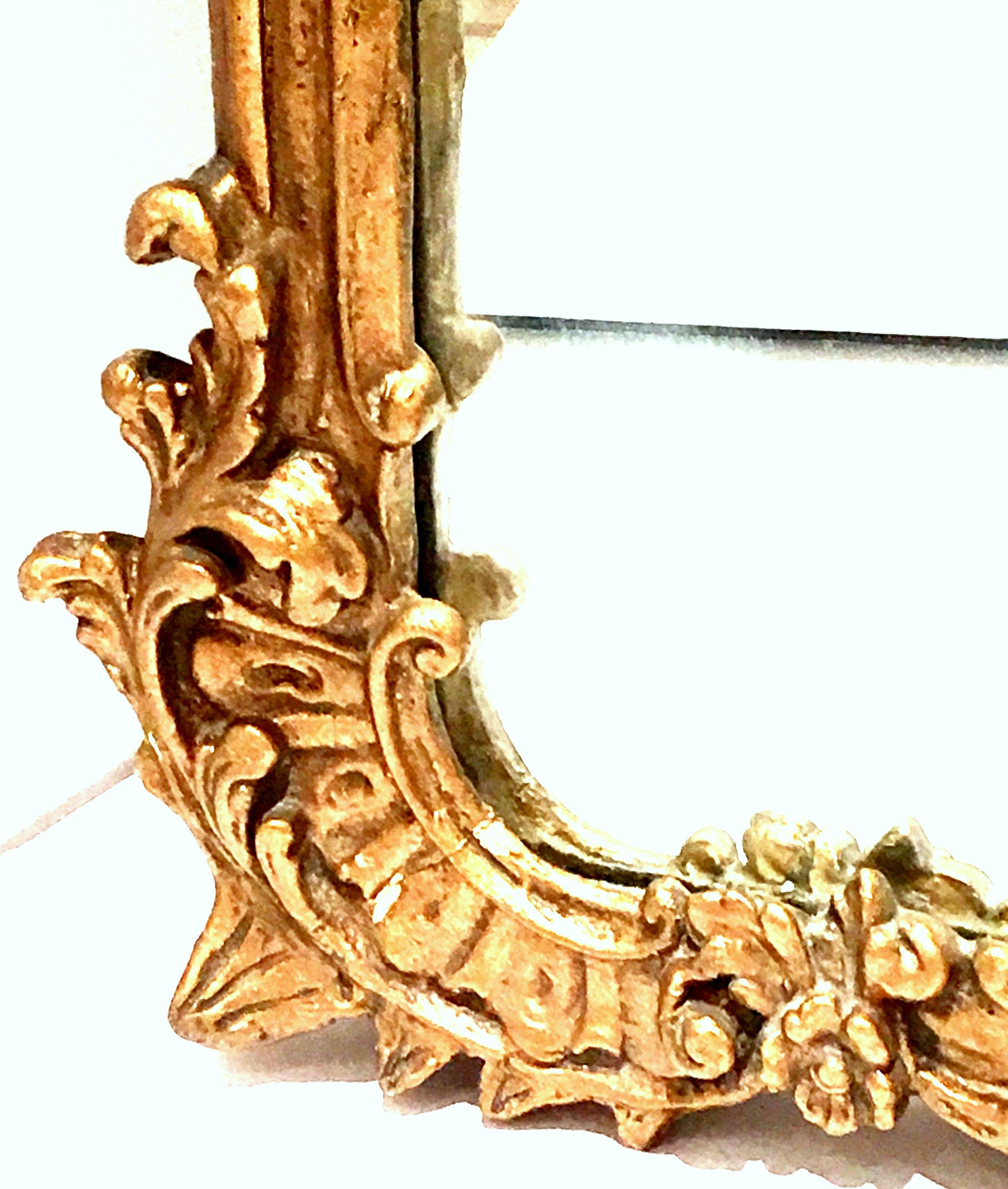 19th Century French Art Nouveau Carved Gilt Wood Wall Mirror 6