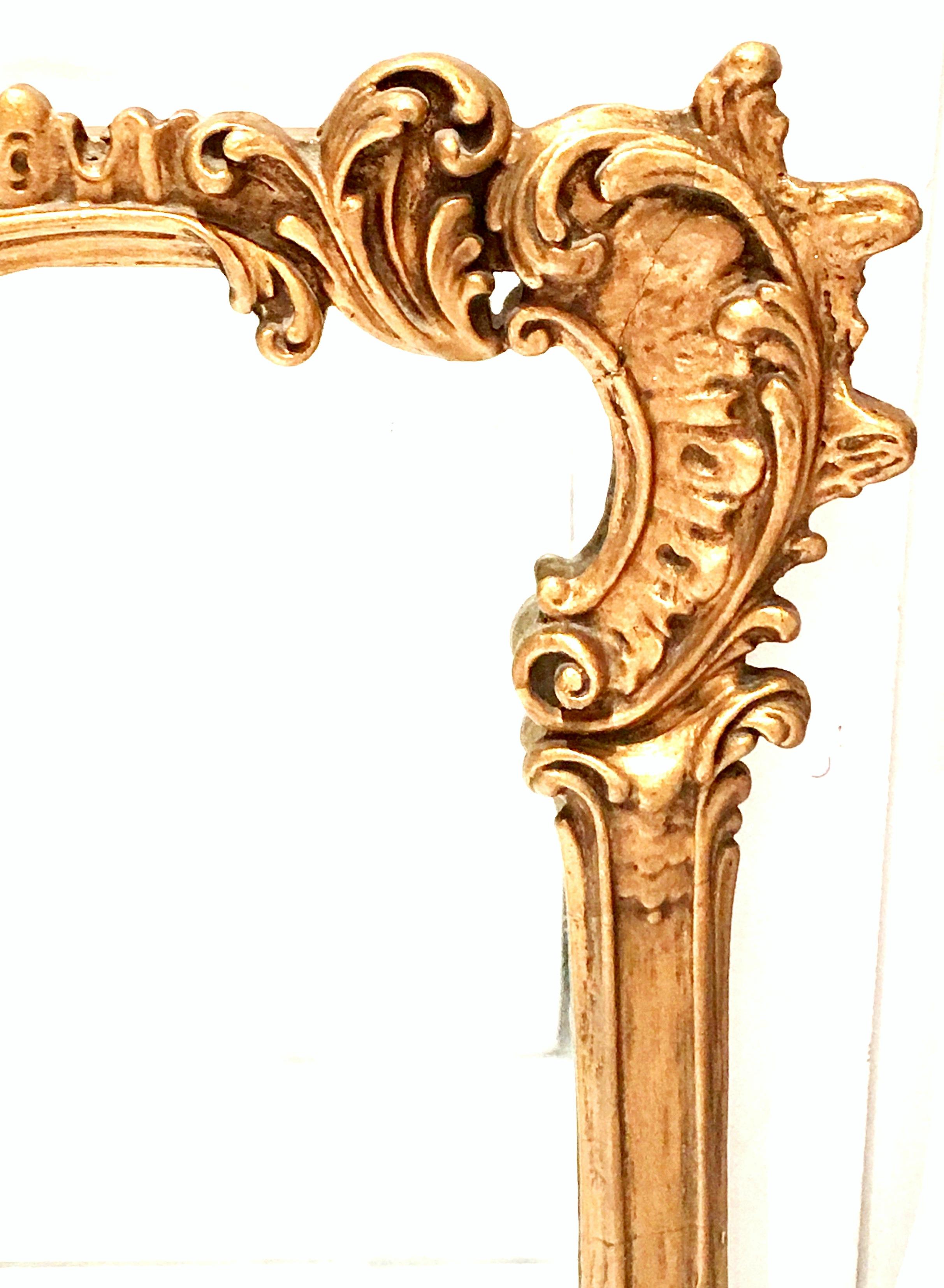 19th Century French Art Nouveau Carved Gilt Wood Wall Mirror 4