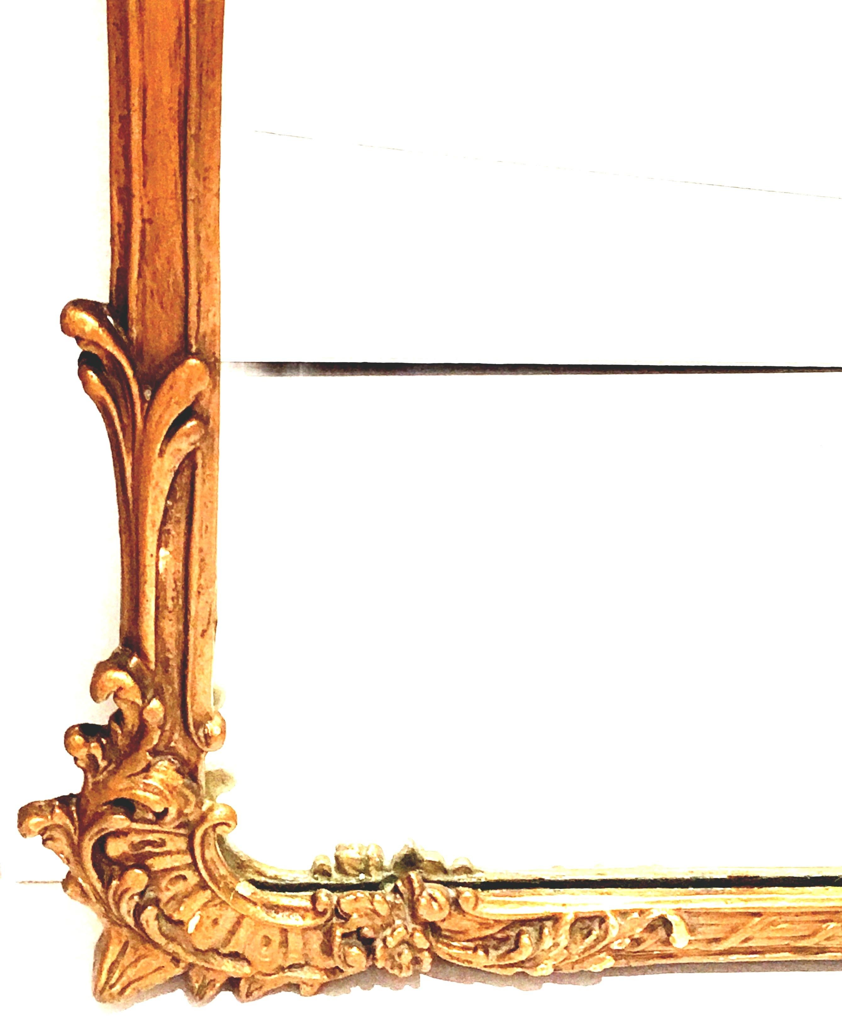 19th Century French Art Nouveau Carved Gilt Wood Wall Mirror 3