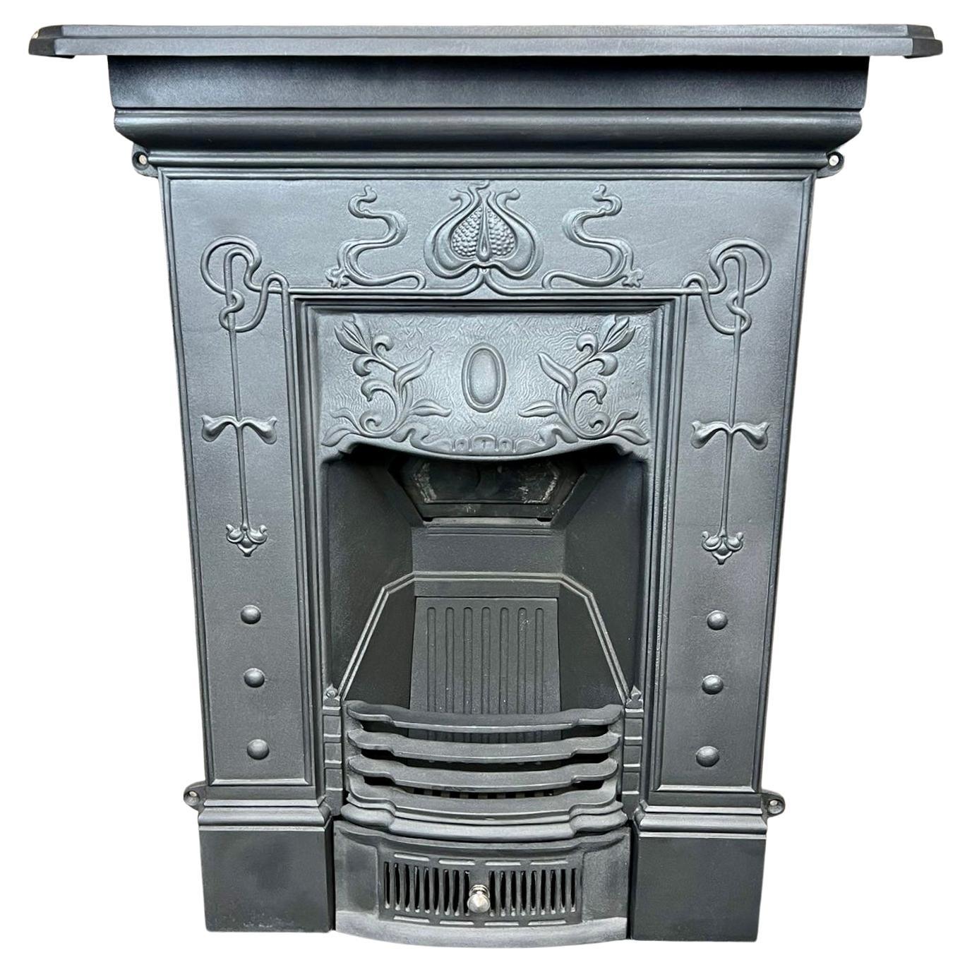 20th Century Cast Iron Combination Fireplace
