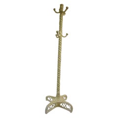 Antique 19th Century Art Nouveau Fancy Braided Wicker Hat or Coat Stand
